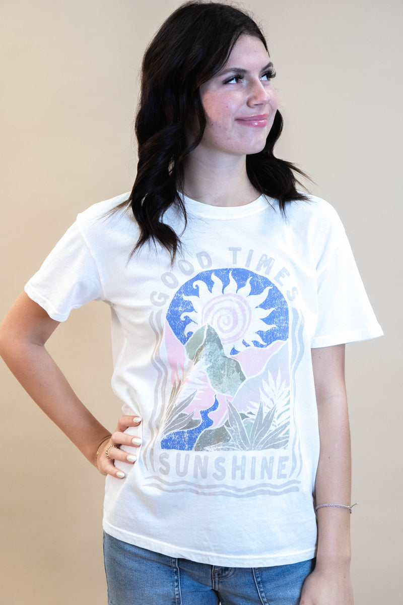 Sunshine Boyfriend Tee, Sea Salt | Z Supply