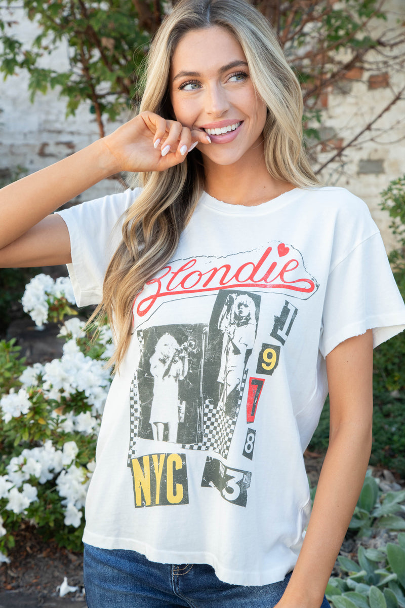 Blondie Valentine Collage Tour Tee, Vintage White | Daydreamer