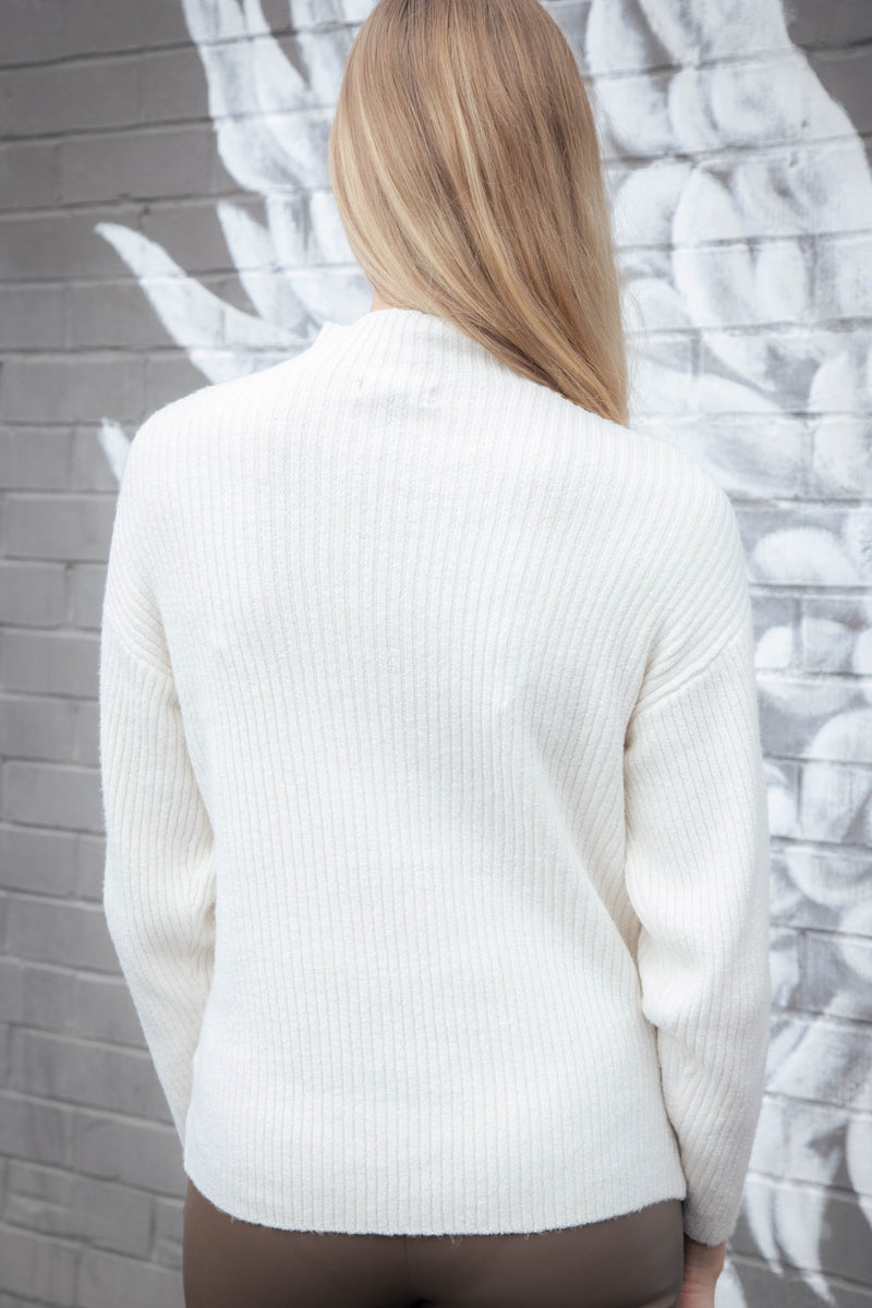 Willa Mock Neck Sweater, Whisper White | Steve Madden