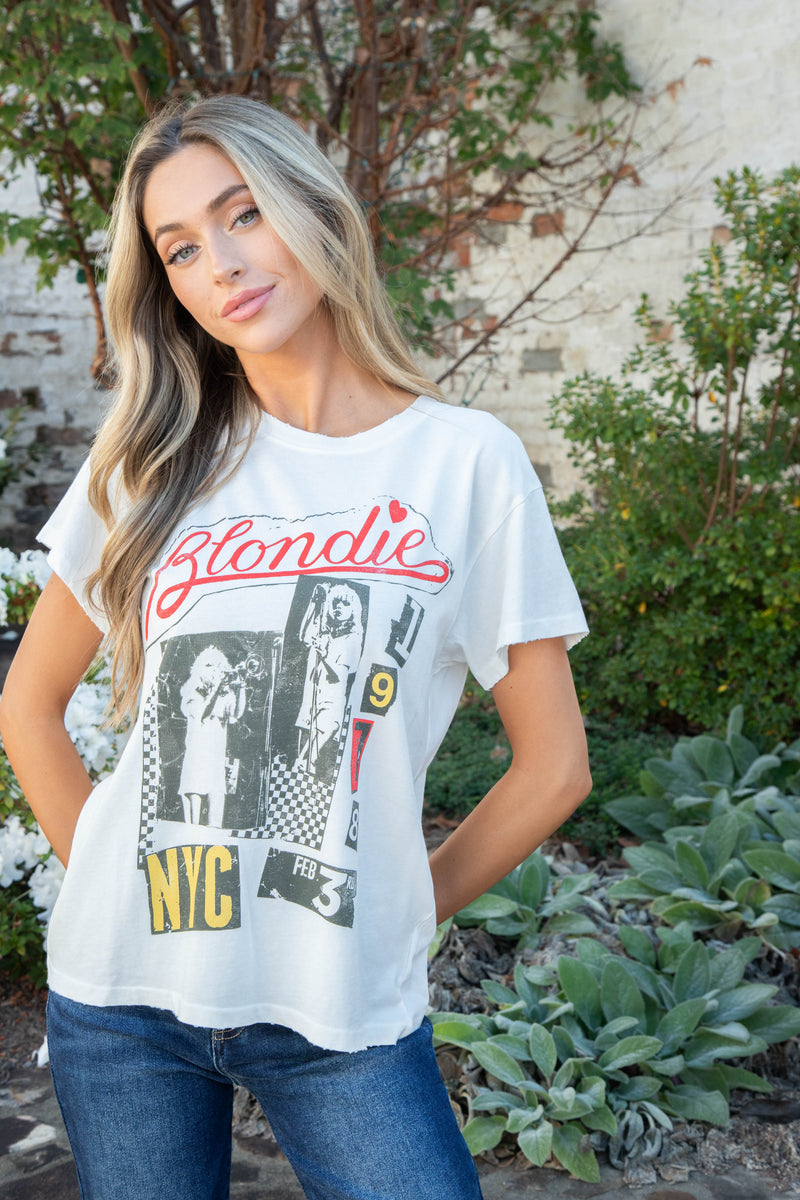 Blondie Valentine Collage Tour Tee, Vintage White | Daydreamer