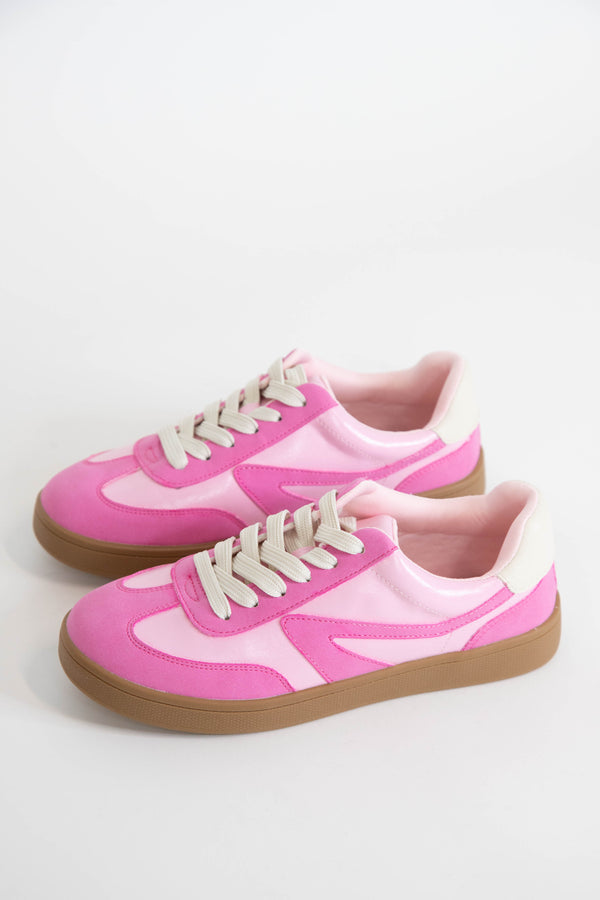 Voyage Classic Low Top Sneaker, Pink Shiny | DV by Dolce Vita