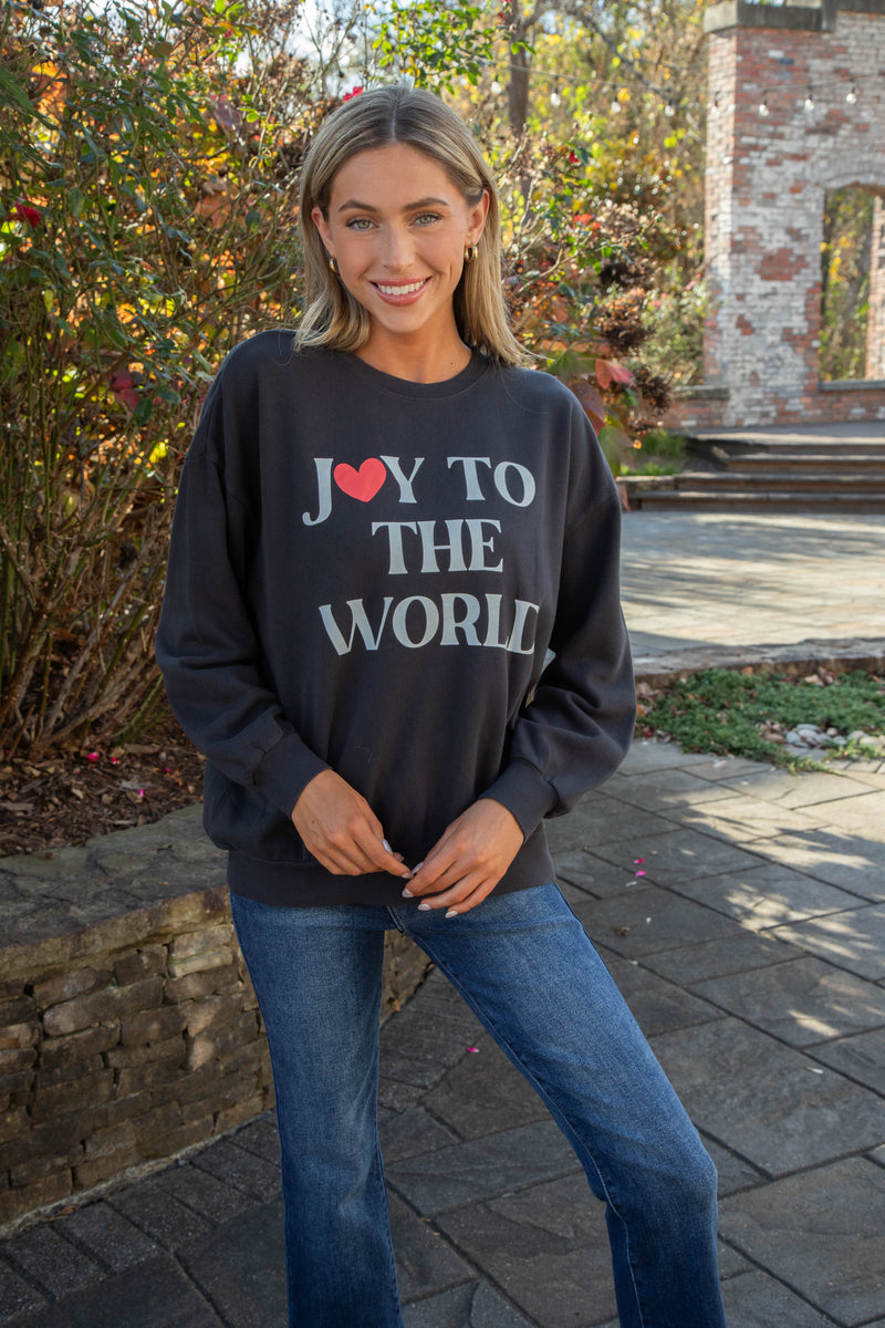 Joy to the World Sunday Sweatshirt, Black Sand | Z Supply