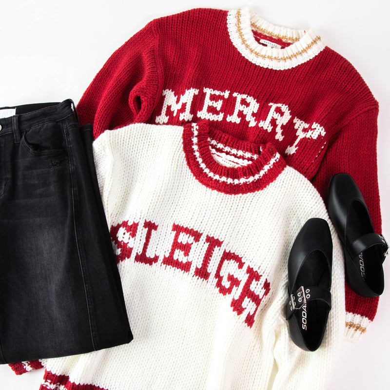 Sleigh Knit Sweater, Ivory