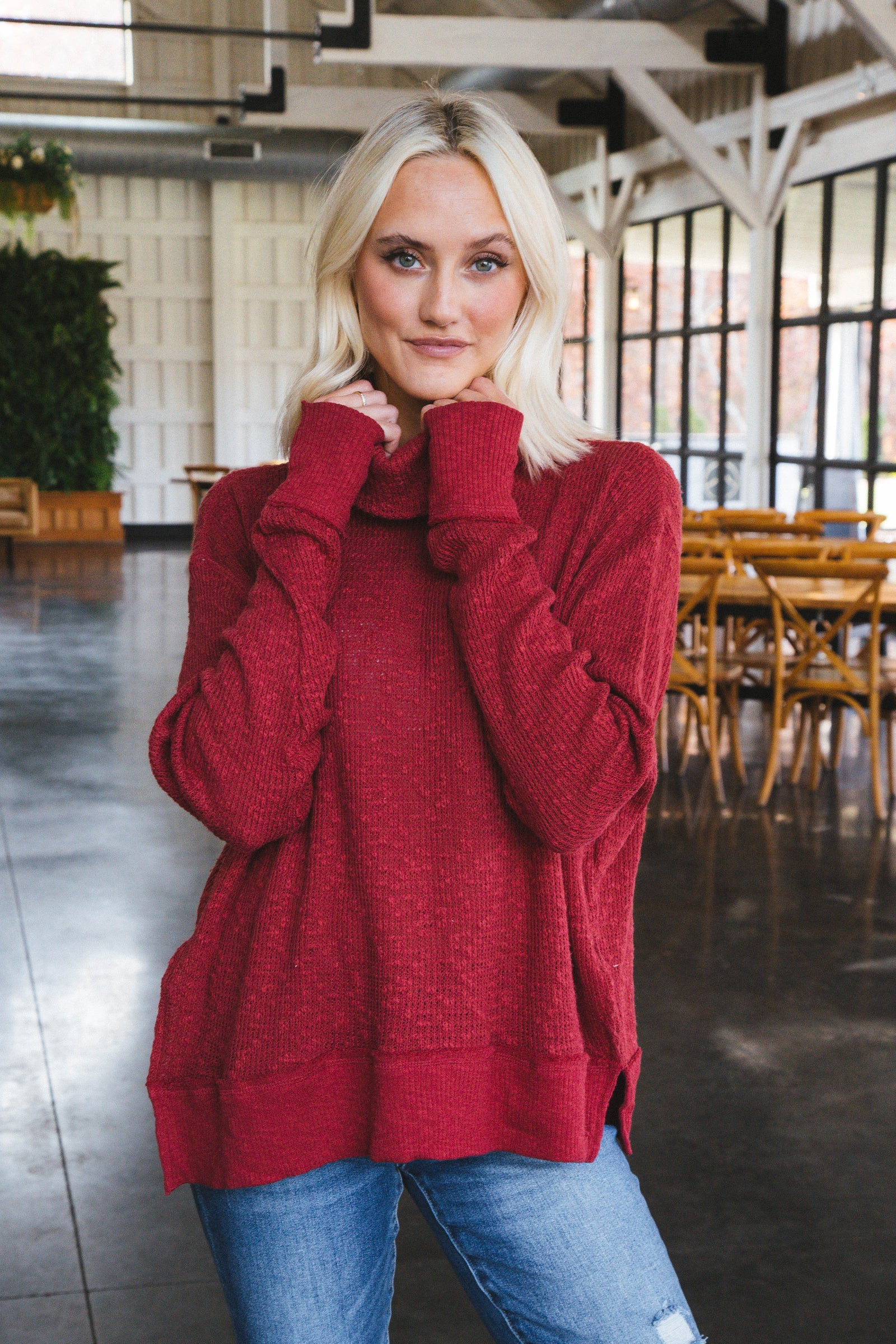 Tommy Turtle Sweater Blended Berry Free People North Main Clothing Company