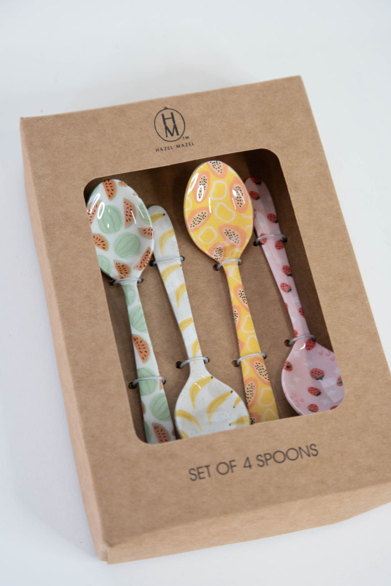 Enameled Spoon Set, Fruit