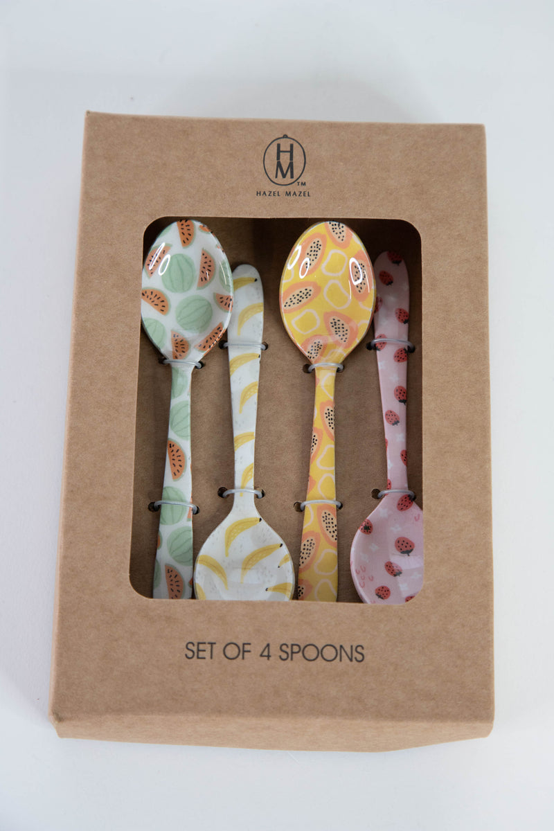 Enameled Spoon Set, Fruit