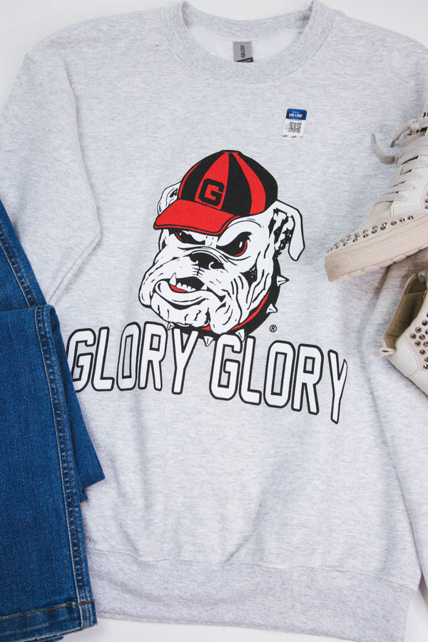 Glory Glory Bulldog Sweatshirt, Heather Grey | Charlie Southern