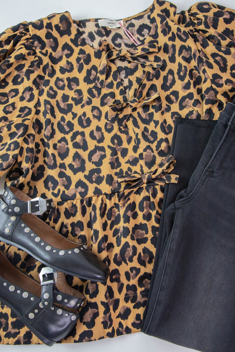 Leopard shops print peplum