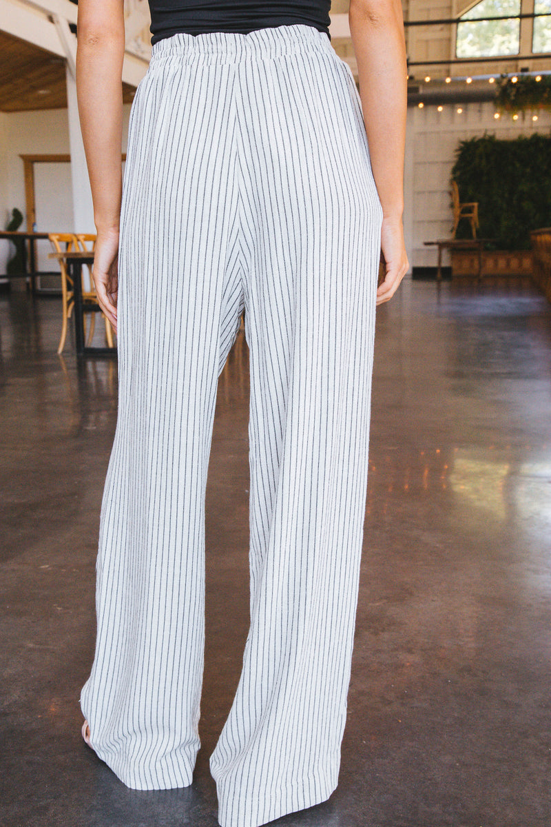 Miranda Striped Pants, Natural