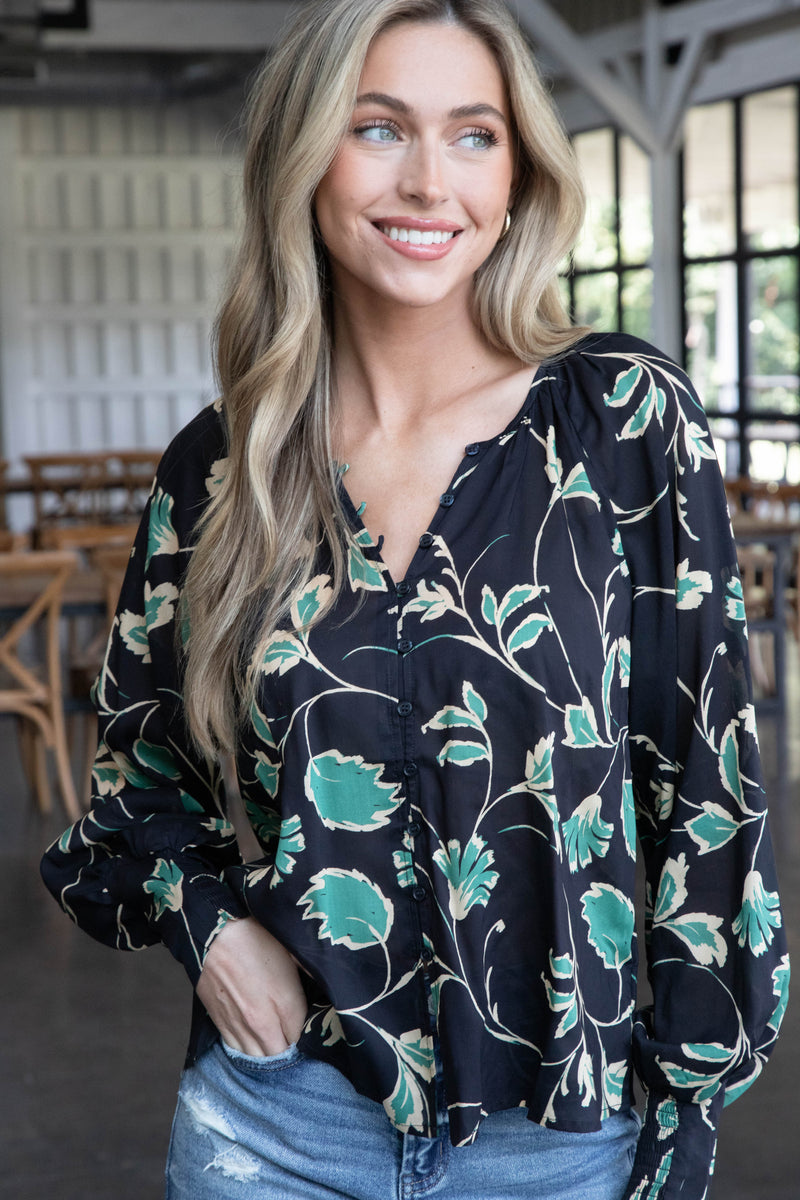 Garden Button Down Blouse, Evergreen | Sanctuary