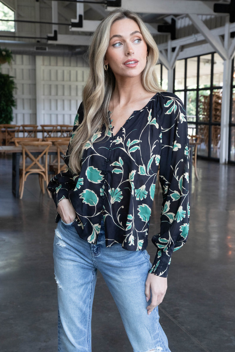 Garden Button Down Blouse, Evergreen | Sanctuary