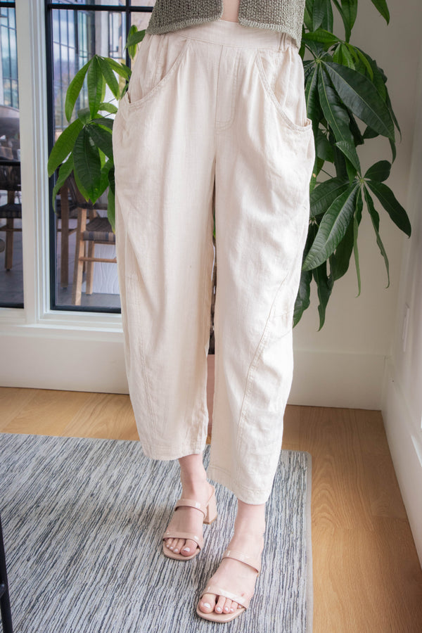 High Road Pull On Barrel Pant, Birch | Free People