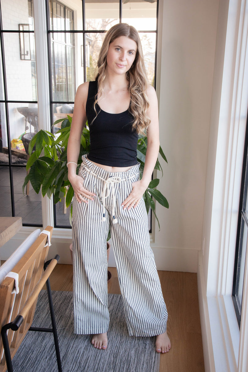 Dakota Cinched Pull On Pant, Washed Railroad | Free People