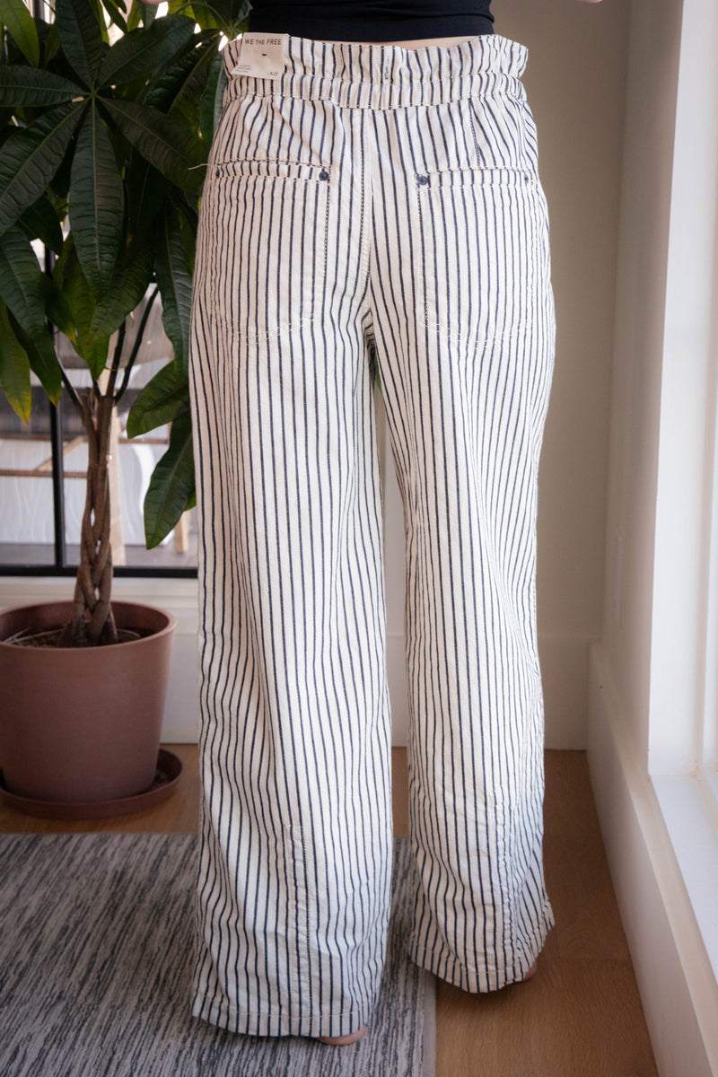 Dakota Cinched Pull On Pant, Washed Railroad | Free People