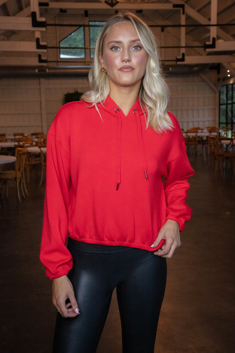 Airessentials Cropped Hoodie, Spanx Red | SPANX