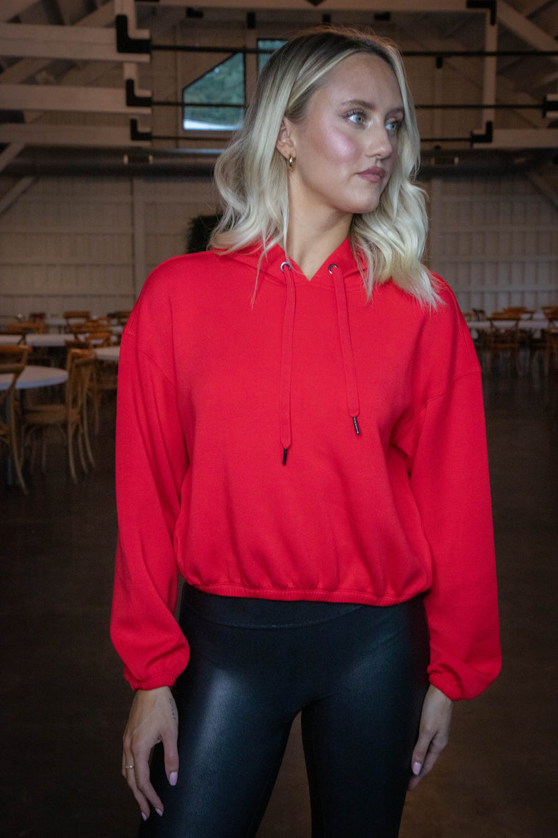 Airessentials Cropped Hoodie, Spanx Red | SPANX