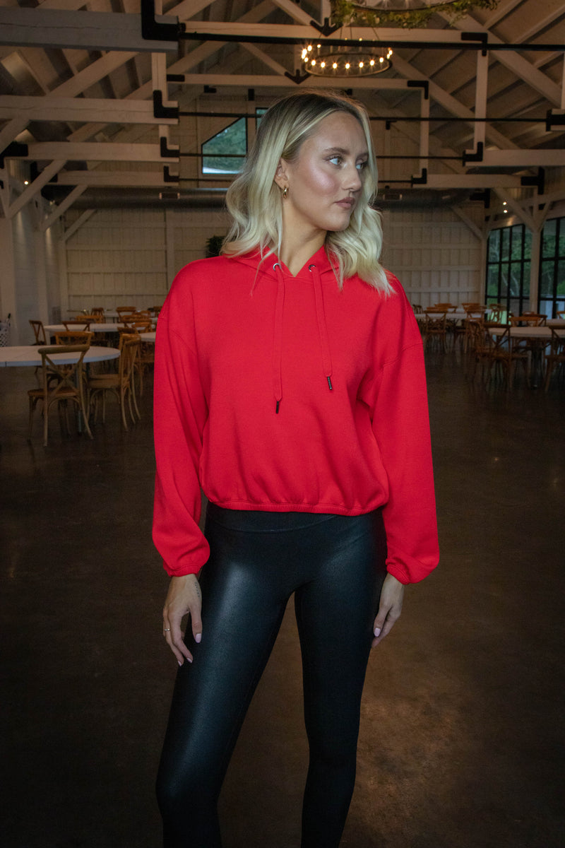 Airessentials Cropped Hoodie, Spanx Red | SPANX