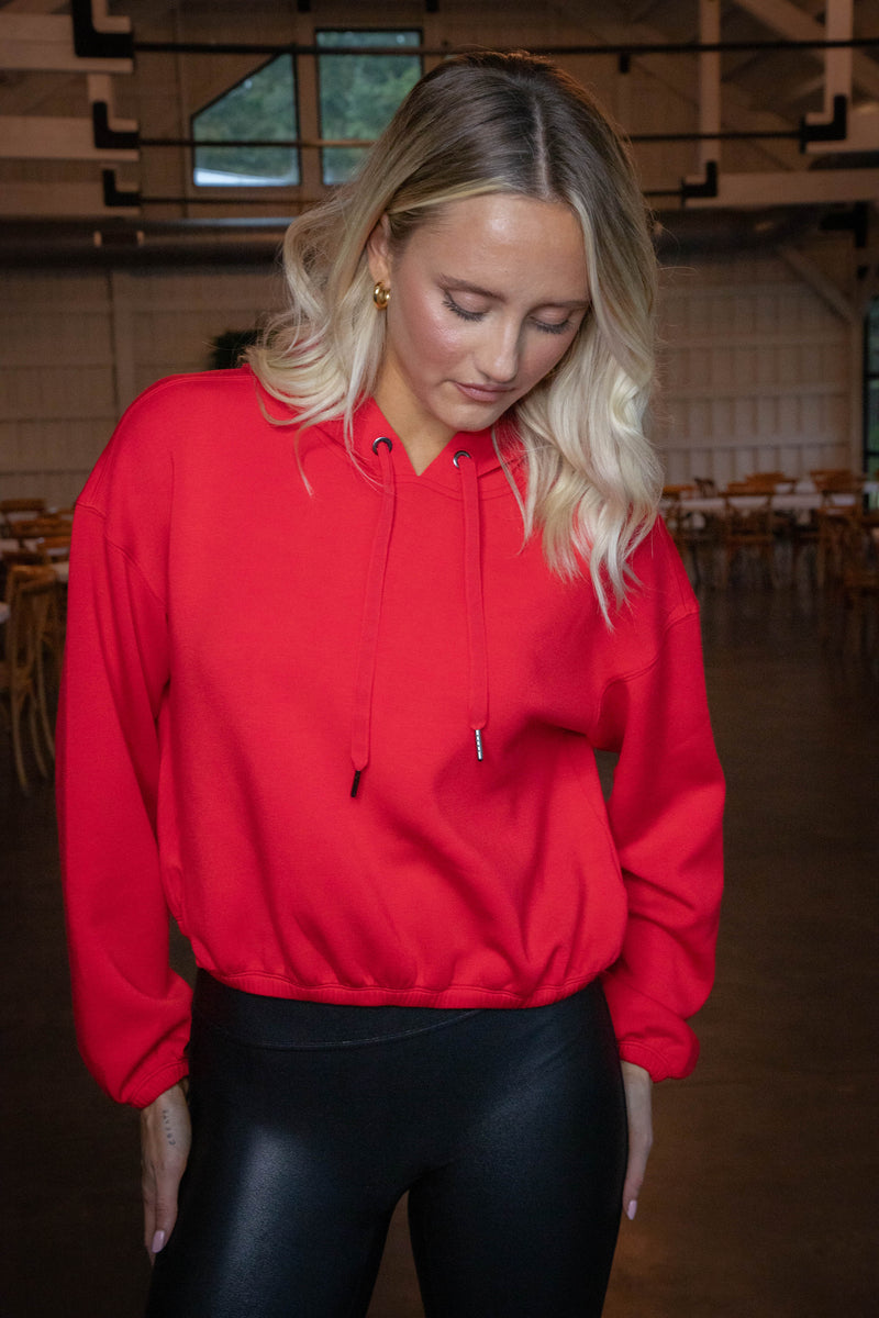 Airessentials Cropped Hoodie, Spanx Red | SPANX