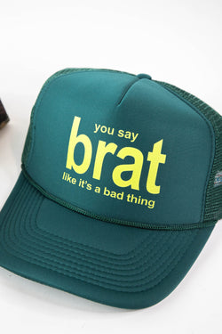 Brat Trucker Hat, Green | Friday+Saturday