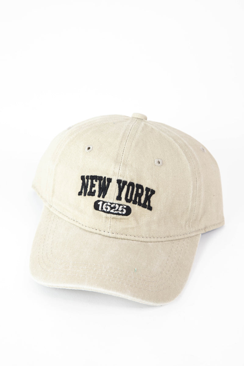 New York Stitch Baseball Cap, Taupe