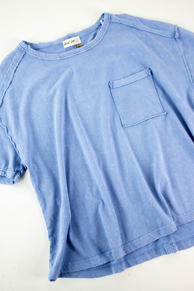 Ontario Oversized Tee, Blue | Extended Sizes