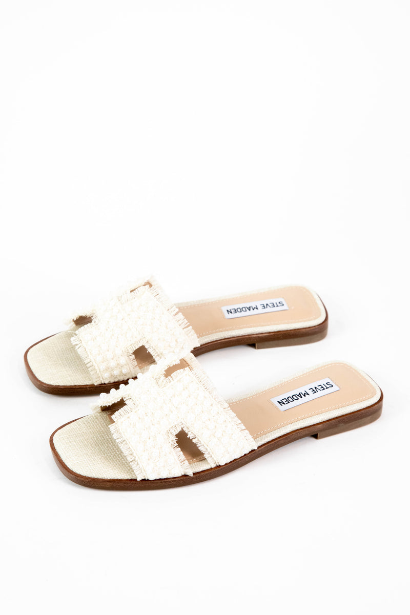 Hadyn Slide Sandal, Pearl | Steve Madden