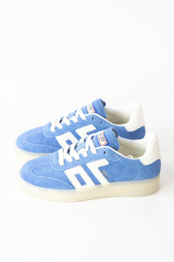 Boston Suede Leather Sneaker, Blue | Back 70