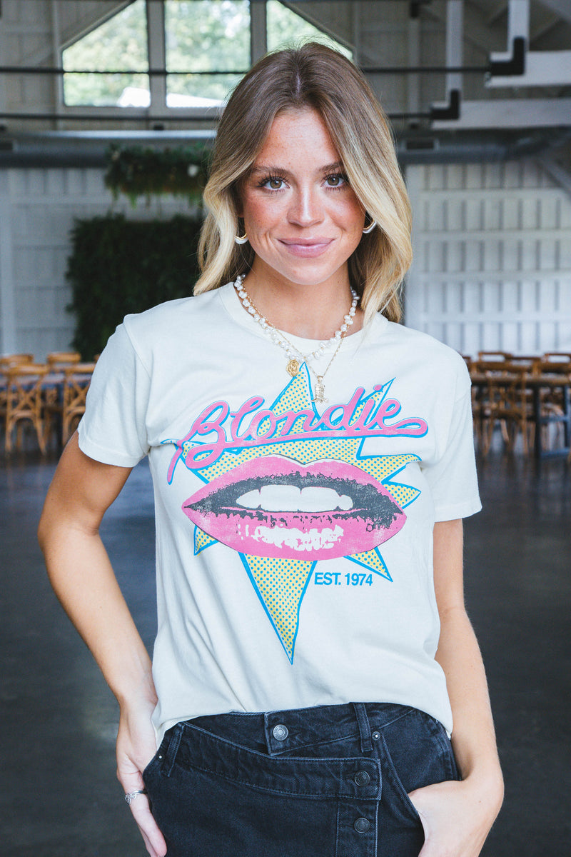 Blondie Est 1974 Solo Tee, Stone Vintage | Daydreamer