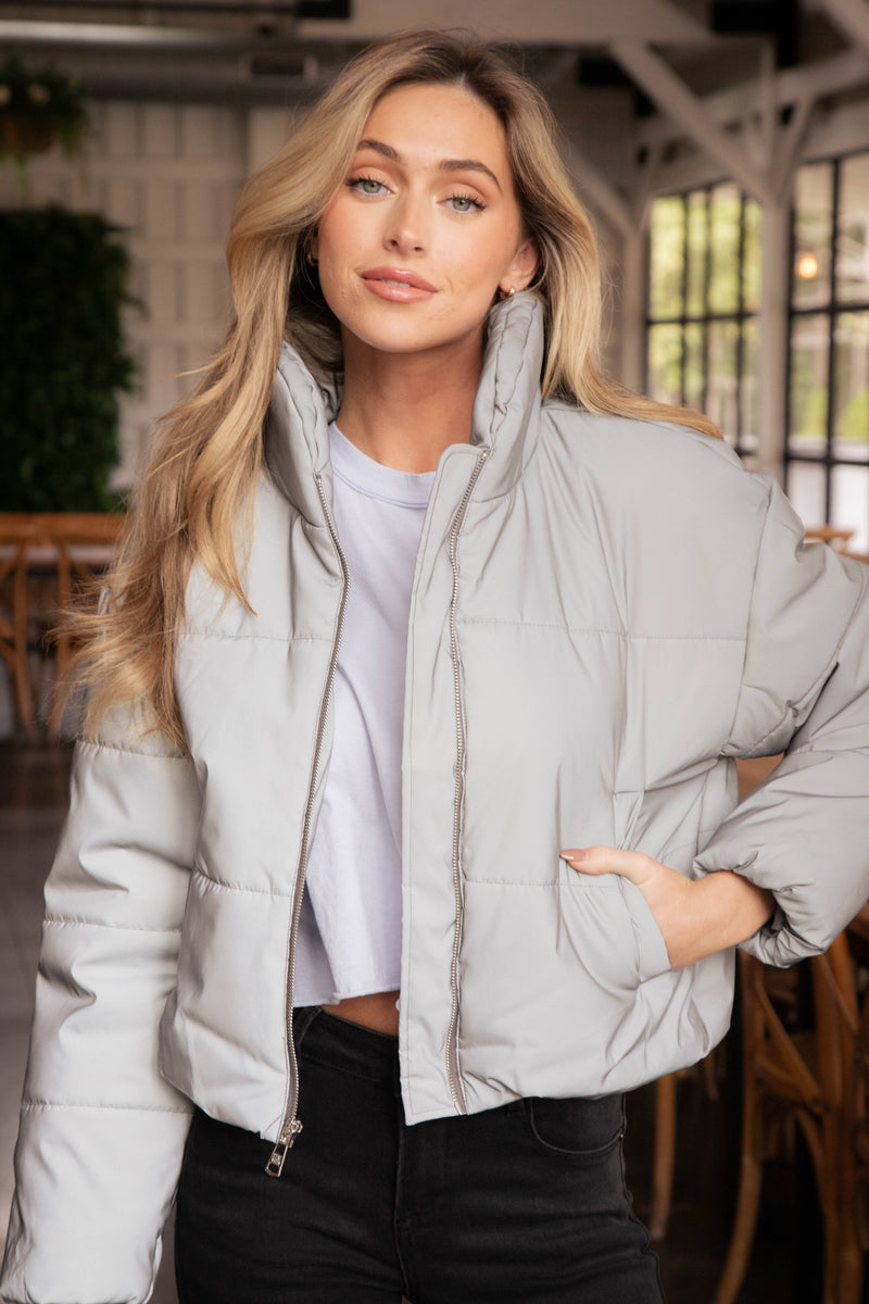 Polar Jacket, Silver | Steve Madden