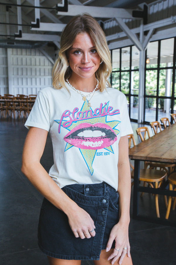 Blondie Est 1974 Solo Tee, Stone Vintage | Daydreamer