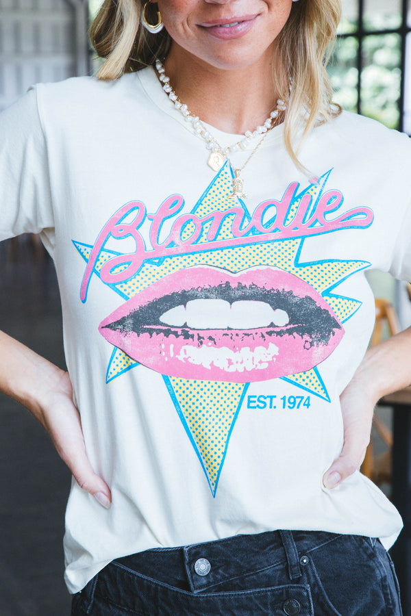 Blondie Est 1974 Solo Tee, Stone Vintage | Daydreamer