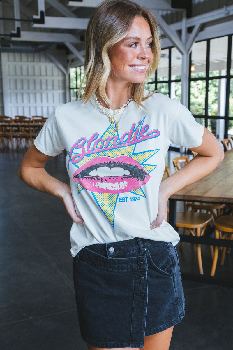 Blondie Est 1974 Solo Tee, Stone Vintage | Daydreamer