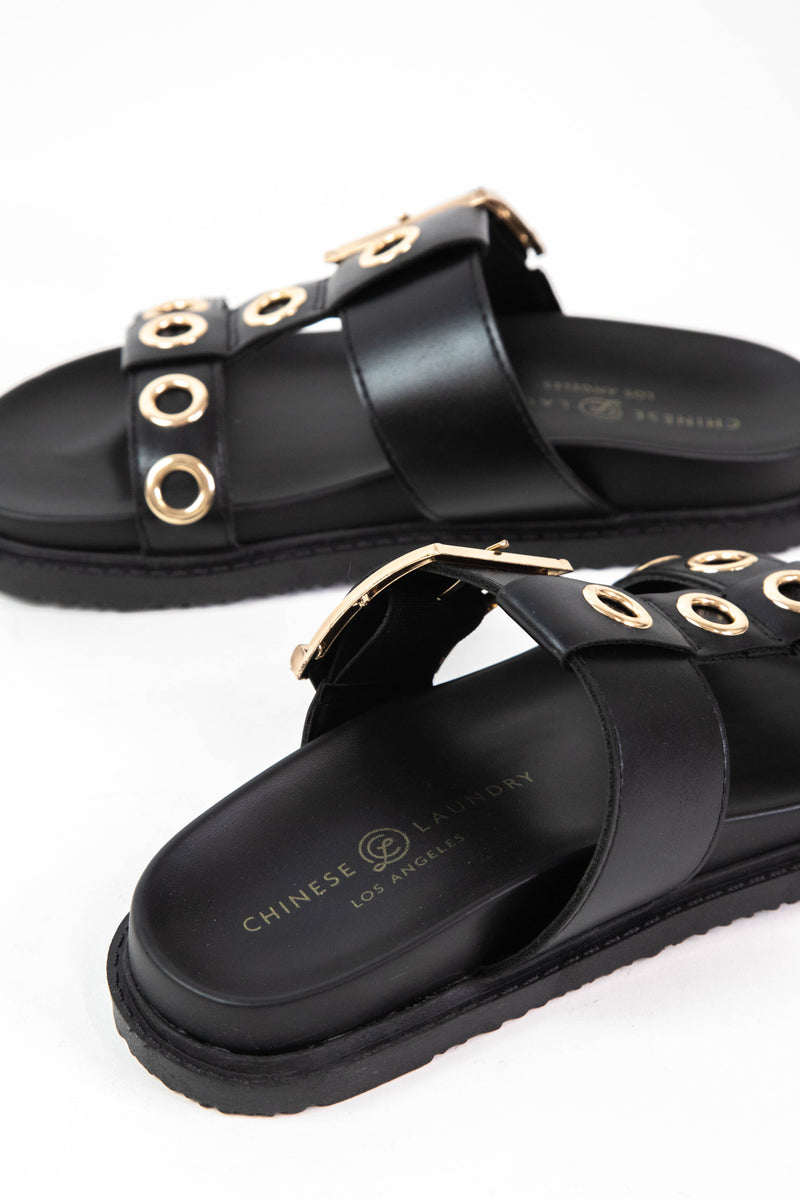 Rozalia Grommet Detailed Sandal, Black | Chinese Laundry