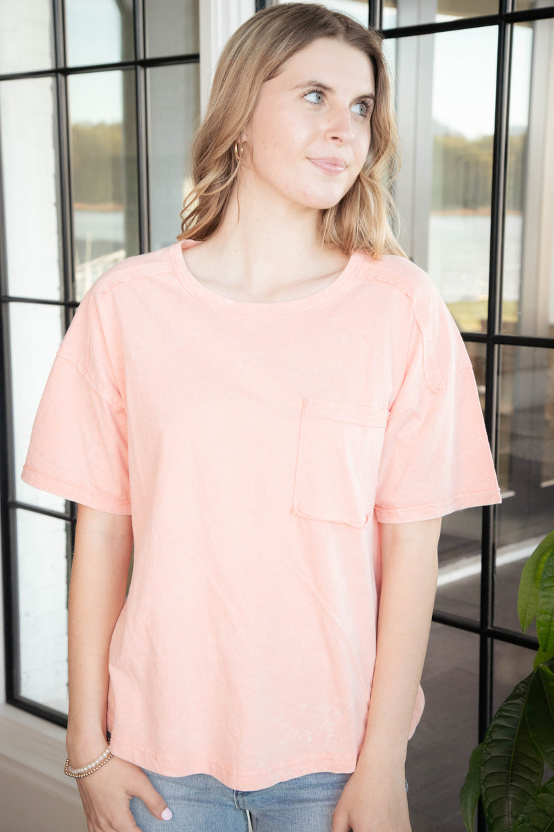 Ontario Oversized Tee, Peach