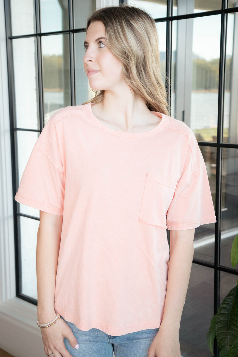 Ontario Oversized Tee, Peach