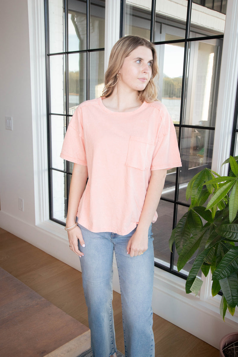 Ontario Oversized Tee, Peach