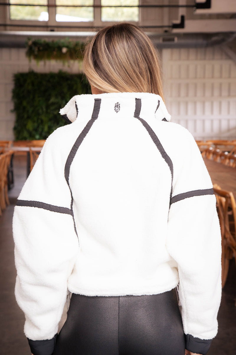 Mountain High 1/2 Zip Jacket, White Combo | Free People