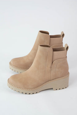 Rielle Lug Wedge Bootie, Light Tan | DV by Dolce Vita