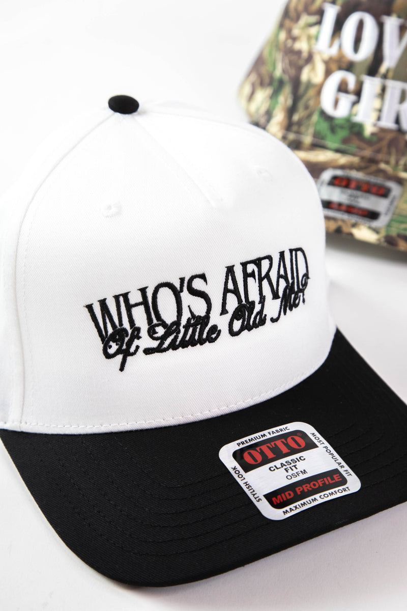 Little Old Me Trucker Hat, White/Black | Friday+Saturday