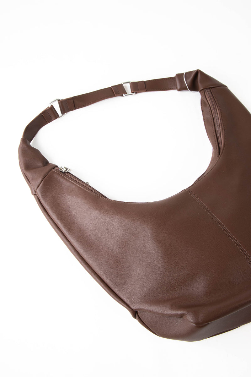 Crescent Shoulder Bag, Brown