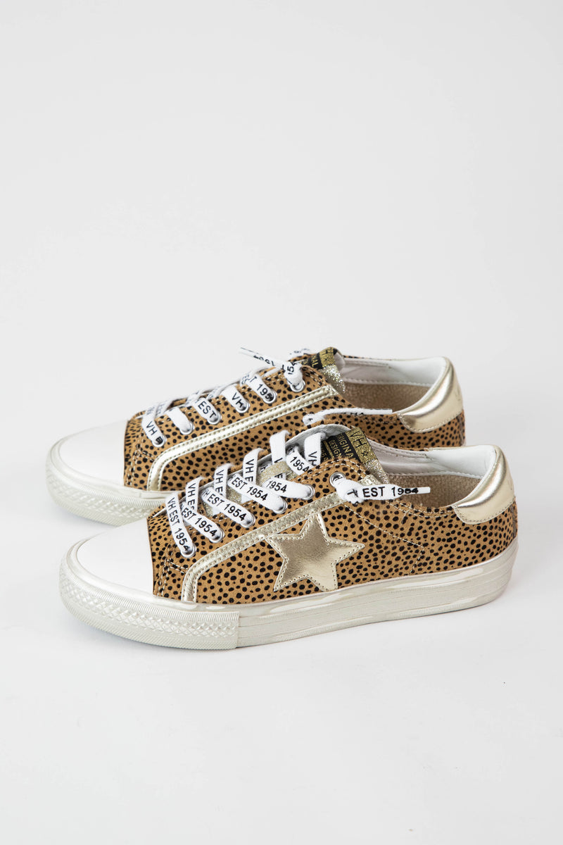 Alive Low Top Gold Star Sneaker, Leopard Multi | Vintage Havana