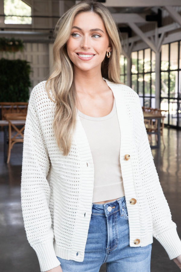 Falling for Fall Cardigan, Chalk | Sanctuary