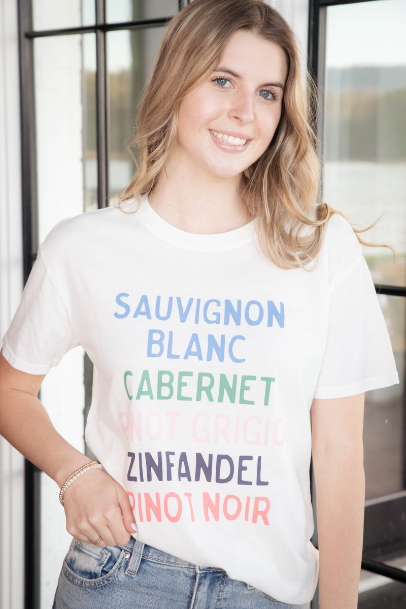 Vino Boyfriend Tee, Sea Salt | Z Supply