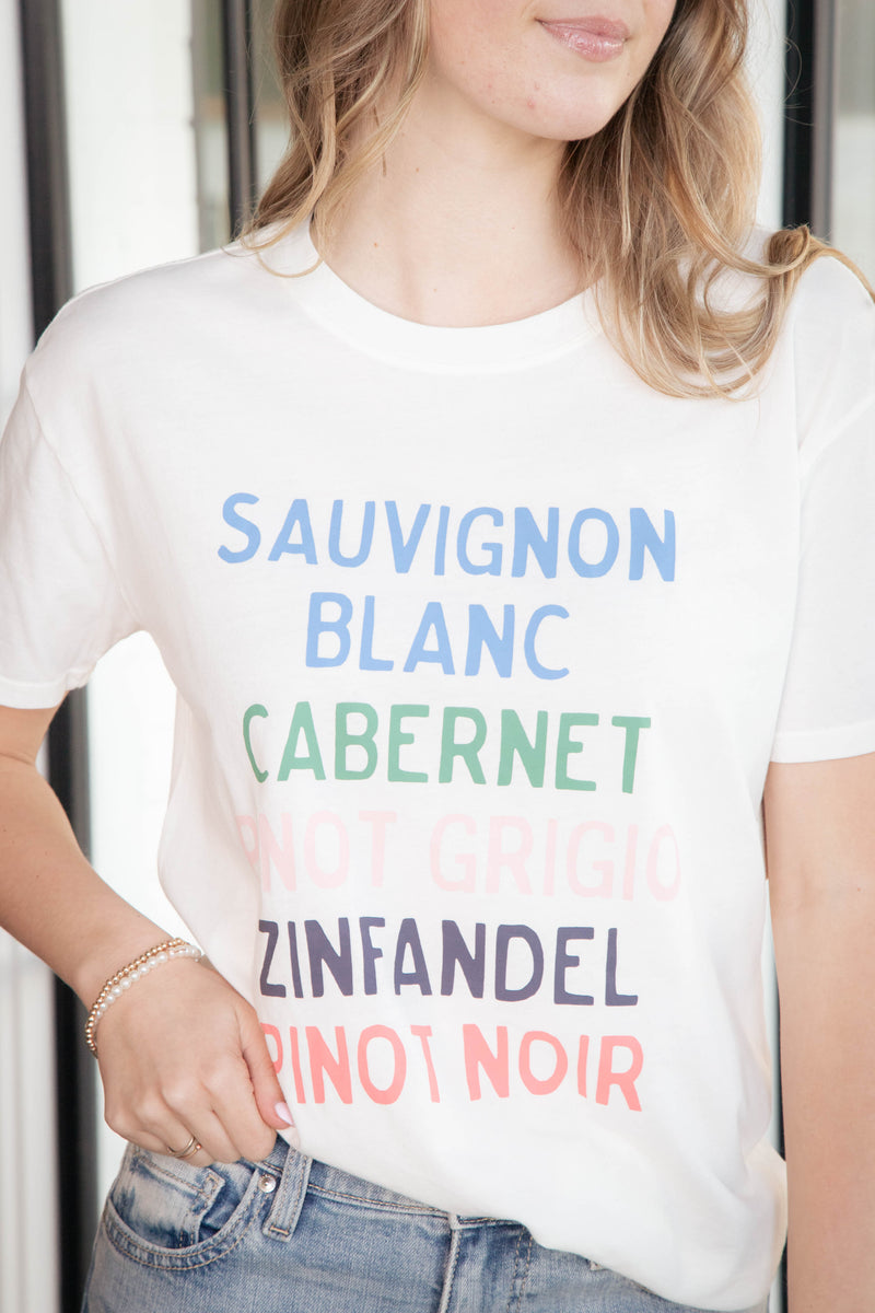 Vino Boyfriend Tee, Sea Salt | Z Supply