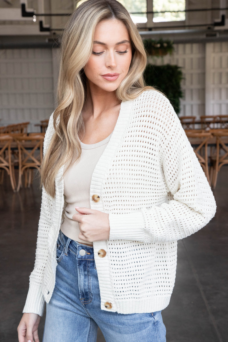 Falling for Fall Cardigan, Chalk | Sanctuary