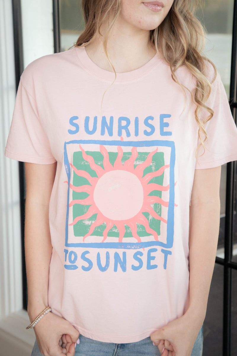 Sunrise to Sunset Boyfriend Tee, Pink Dreams | Z Supply