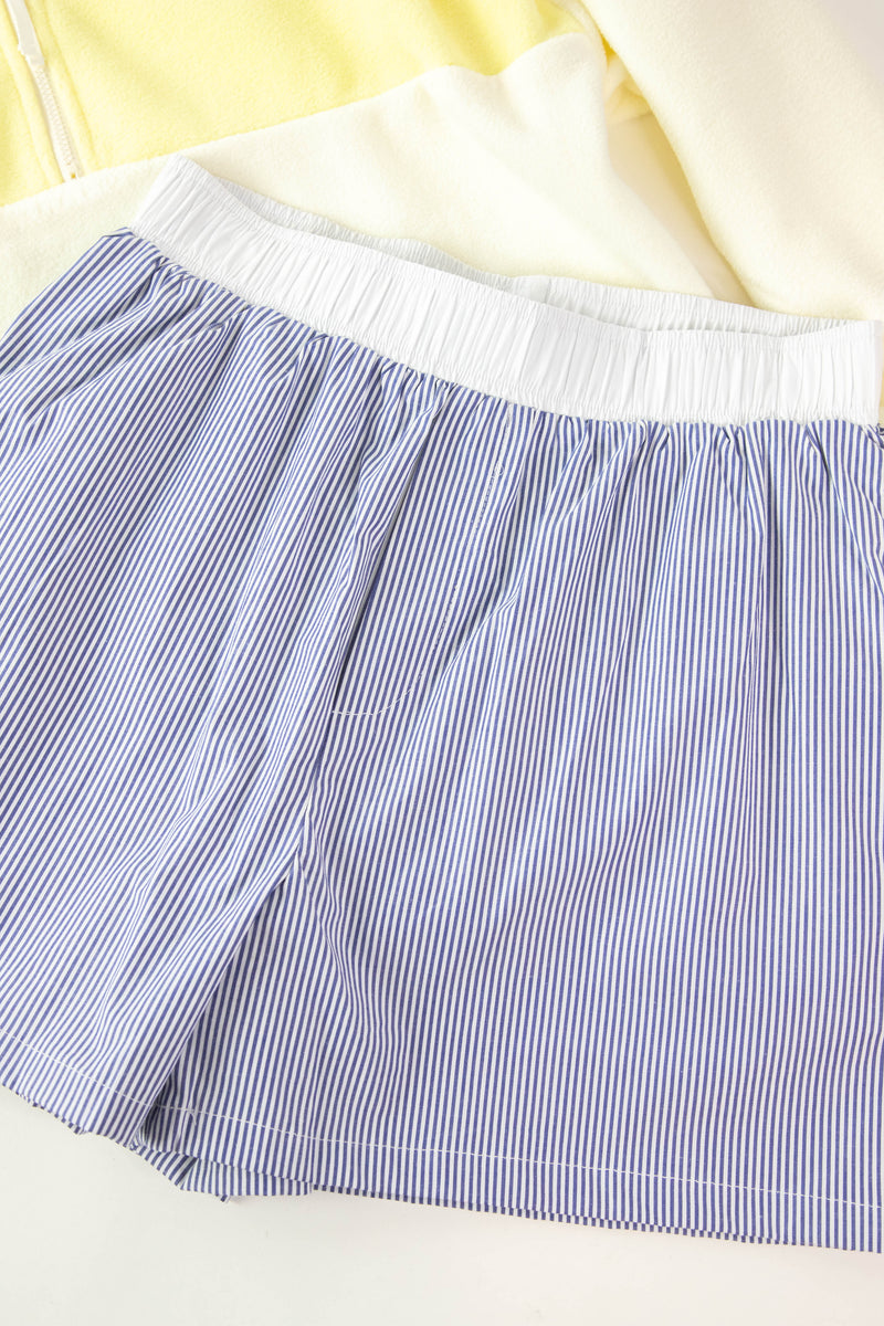 Marina Pinstripe Boxer Shorts, Blue/White