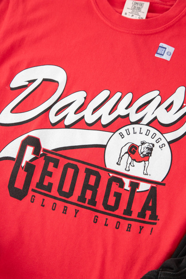 Dawgs Script Tee, Red | Charlie Southern