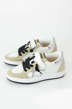 Dakota Foil Star Sneaker, Taupe/Silver/Black | Vintage Havana