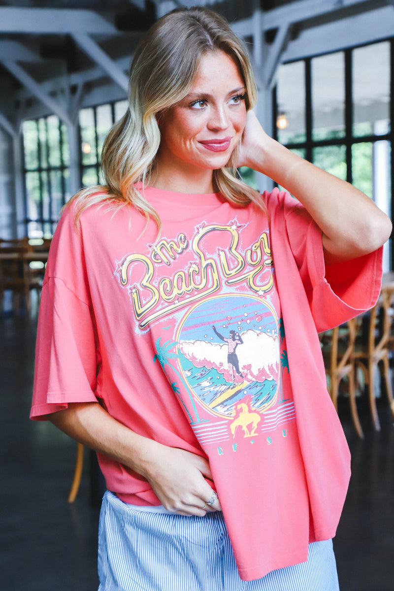 Beach Boys Surfs Up Graphic Tee, Rose Water | Daydreamer